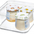Fyrkantig låda, Stapelbar, CRISP, 15,2 x 15,2 x H 9,5 cm, Transparent Fyrkantig låda, Stapelbar, CRISP, 15,2 x 15,2 x H 9,5 cm, Transparent