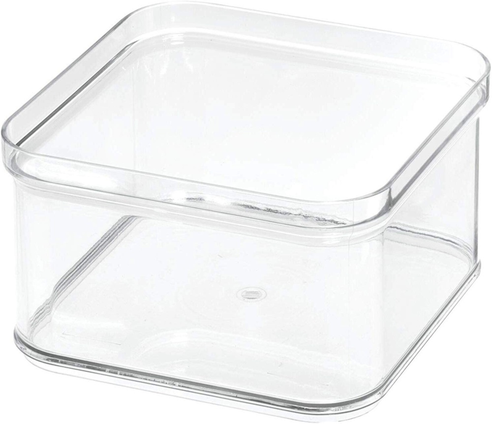 Fyrkantig låda, Stapelbar, CRISP, 15,2 x 15,2 x H 9,5 cm, Transparent i gruppen Förvaring / Köksförvaring / Kylskåpsförvaring hos SmartaSaker.se (40634)