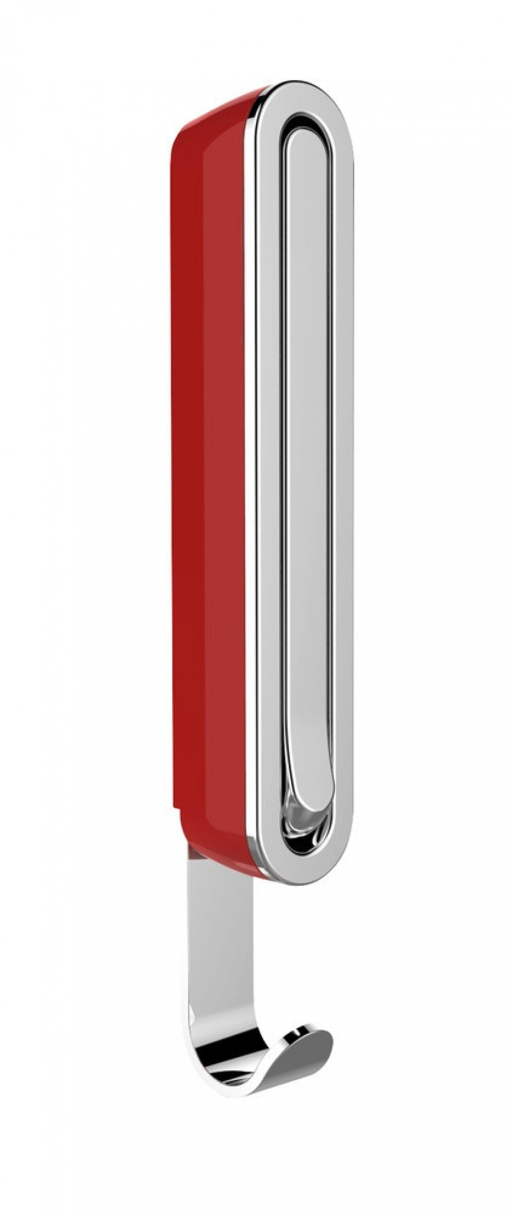 Fällbar hängare med krok SIGMA KLAPP-HAKEN, Silver / Röd i gruppen Förvaring / Garderobsförvaring / Galgar och hängare hos SmartaSaker.se (40636)