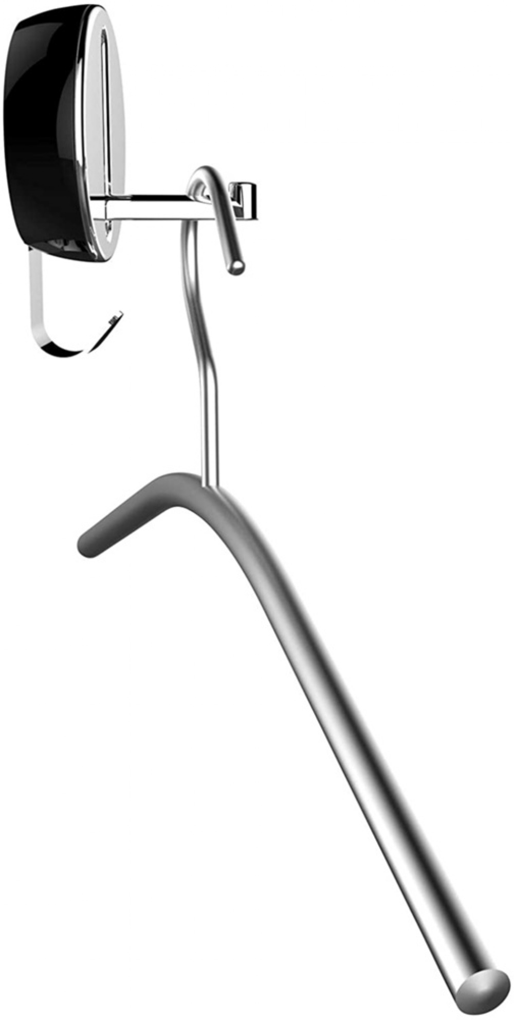Fällbar hängare med krok, DELTA KLAPP-HAKEN, Silver / Svart i gruppen Förvaring / Garderobsförvaring / Galgar och hängare hos SmartaSaker.se (40637)