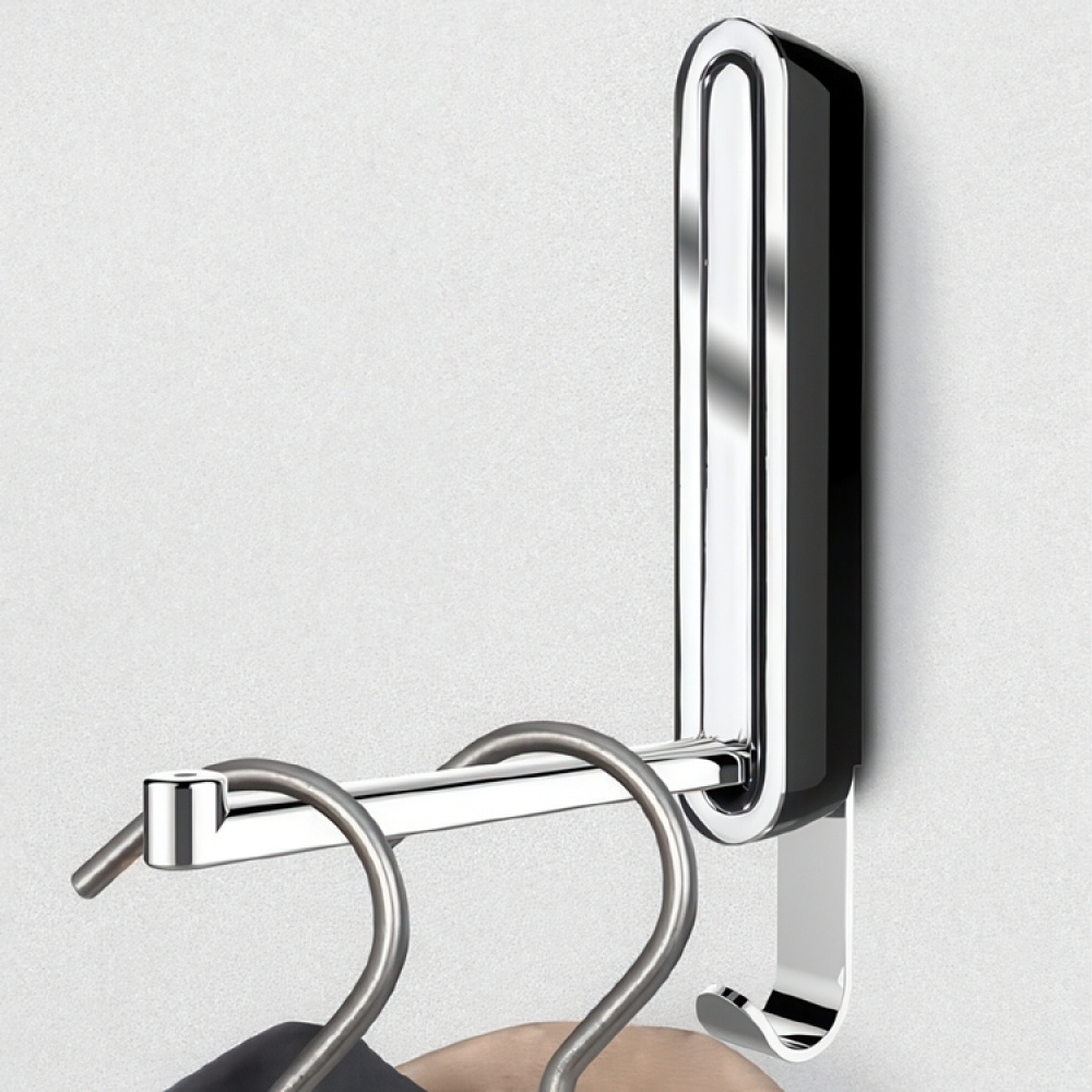 Fällbar hängare med krok, SIGMA KLAPP-HAKEN, Silver /vit i gruppen Förvaring / Garderobsförvaring / Galgar och hängare hos SmartaSaker.se (40638)