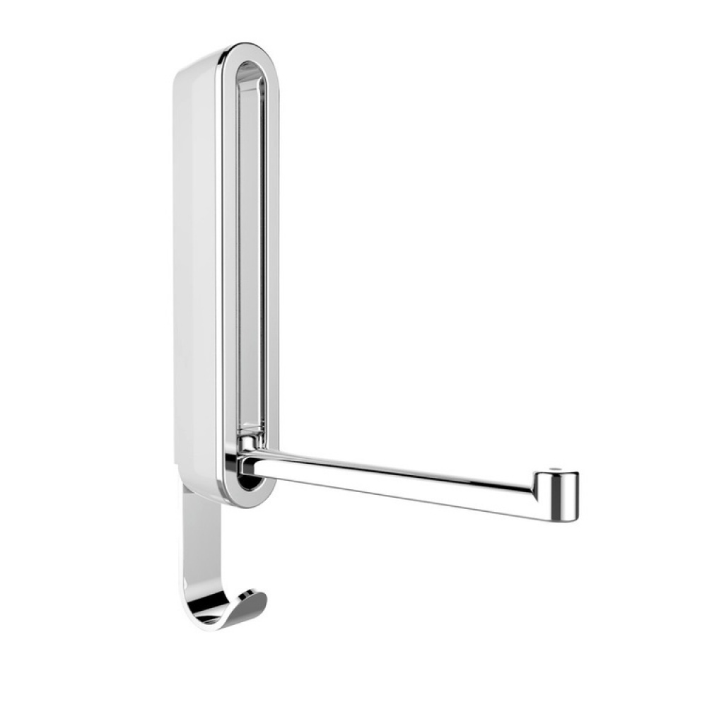 Fällbar hängare med krok, SIGMA KLAPP-HAKEN, Silver /vit i gruppen Förvaring / Garderobsförvaring / Galgar och hängare hos SmartaSaker.se (40638)