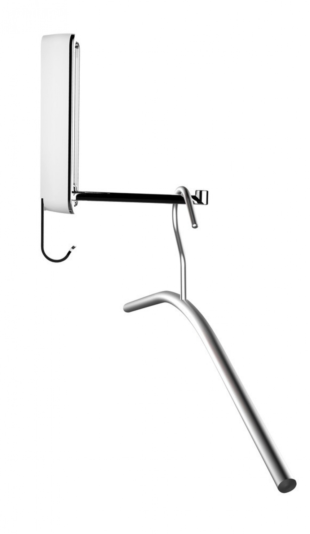 Fällbar hängare med krok, SIGMA KLAPP-HAKEN, Silver /vit i gruppen Förvaring / Garderobsförvaring / Galgar och hängare hos SmartaSaker.se (40638)