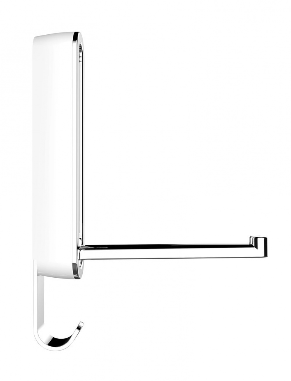 Fällbar hängare med krok, SIGMA KLAPP-HAKEN, Silver /vit i gruppen Förvaring / Garderobsförvaring / Galgar och hängare hos SmartaSaker.se (40638)
