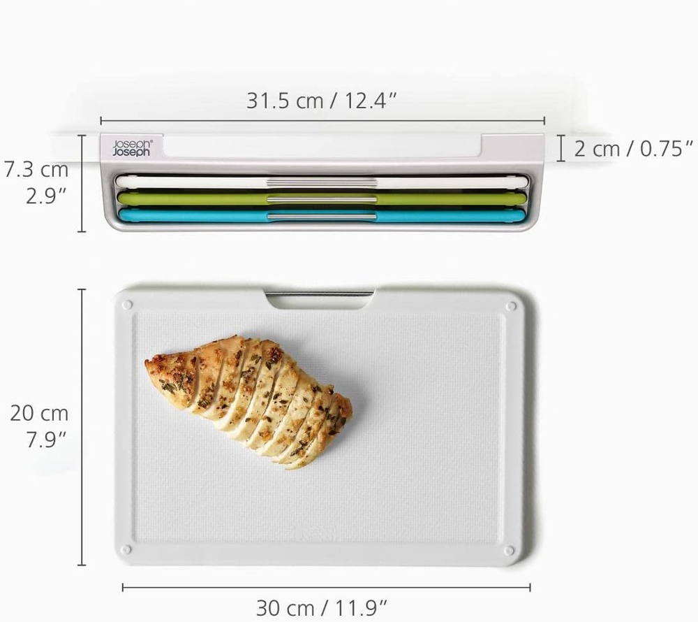Förvaring av Skärbrädor under hylla, FOLIO SLIM SET, Joseph Joseph, Soft Gold /Mix i gruppen Förvaring / Köksförvaring / Organisera köksskåp / Under hyllan-förvaring hos SmartaSaker.se (40646)