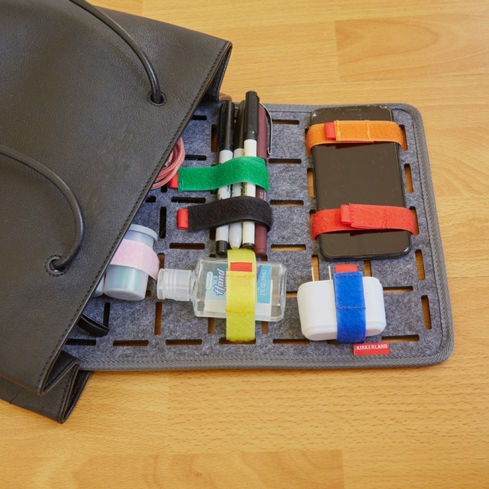 Förvaring av accessoarer, FELT ORGANIZER, 31,6 x 0,5 x H 23,5 cm, Kikkerland, Grå i gruppen Förvaring / Förvaring på resa hos SmartaSaker.se (40647)