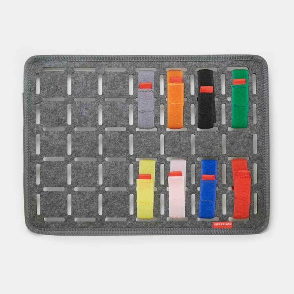 Förvaring av accessoarer, FELT ORGANIZER, 31,6 x 0,5 x H 23,5 cm, Kikkerland, Grå i gruppen Förvaring / Förvaring på resa hos SmartaSaker.se (40647)