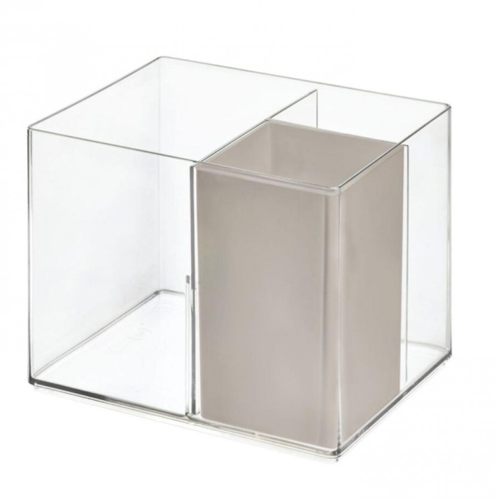 Förvaring av hårtork, THE HOME EDIT HAIR TOOL HOLDER, 13,3 x 17,1 x H 13,3 cm, Klar / Grå i gruppen Förvaring / Badrumsförvaring hos SmartaSaker.se (40648)