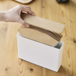 Förvaring av kaffefilter, Metall / Trä, YAMAZAKI COFFEE FILTER CASE, Vit / Natur
