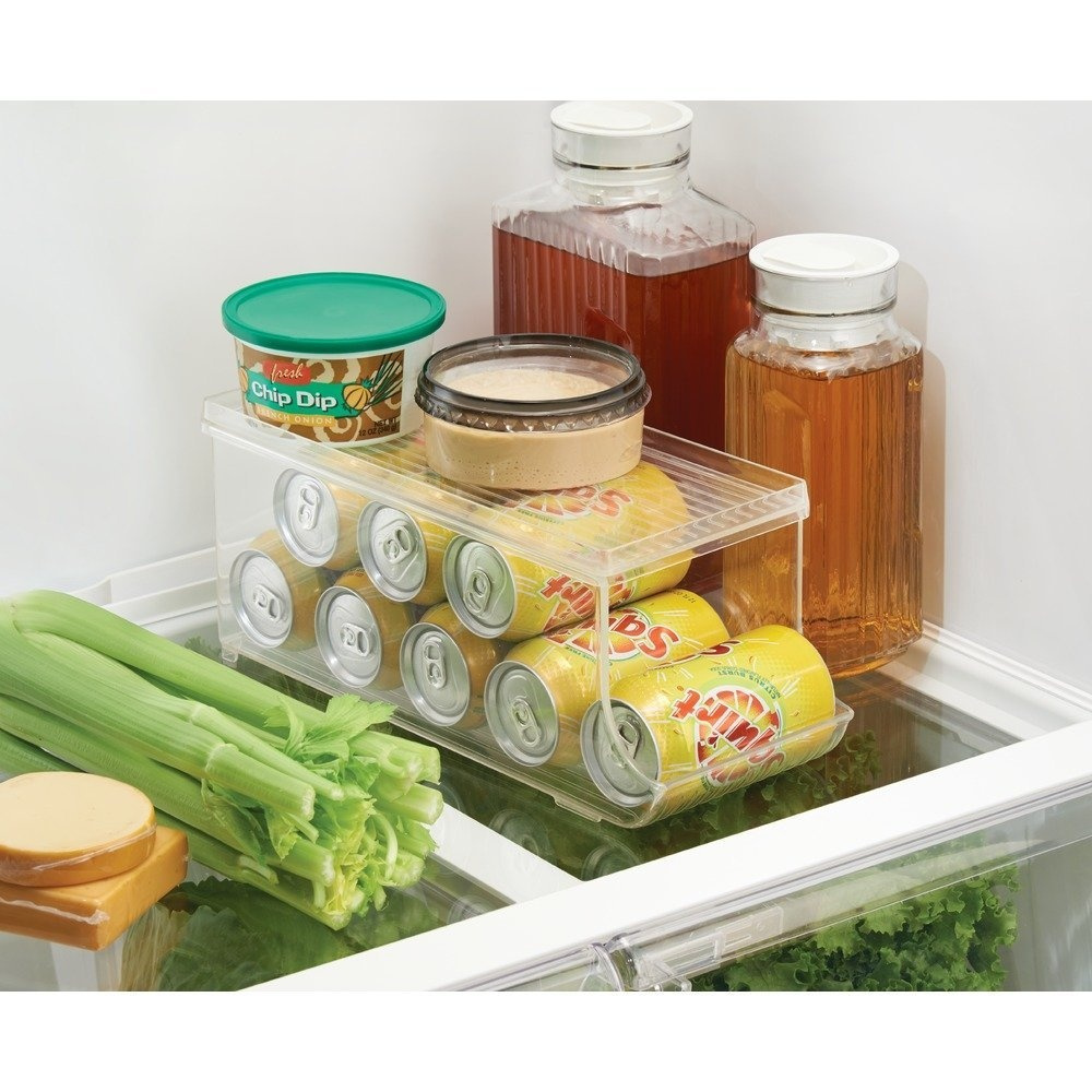 Förvaring med lock för ölburkar och konserver, PANTRY BIN, 14,5 x 35 x 15 cm, Klar i gruppen Förvaring / Köksförvaring / Kylskåpsförvaring hos SmartaSaker.se (40653)