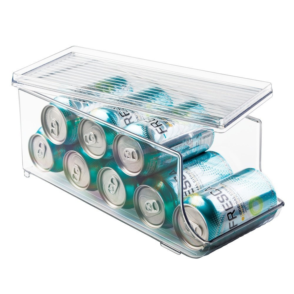 Förvaring med lock för ölburkar och konserver, PANTRY BIN, 14,5 x 35 x 15 cm, Klar i gruppen Förvaring / Köksförvaring / Kylskåpsförvaring hos SmartaSaker.se (40653)