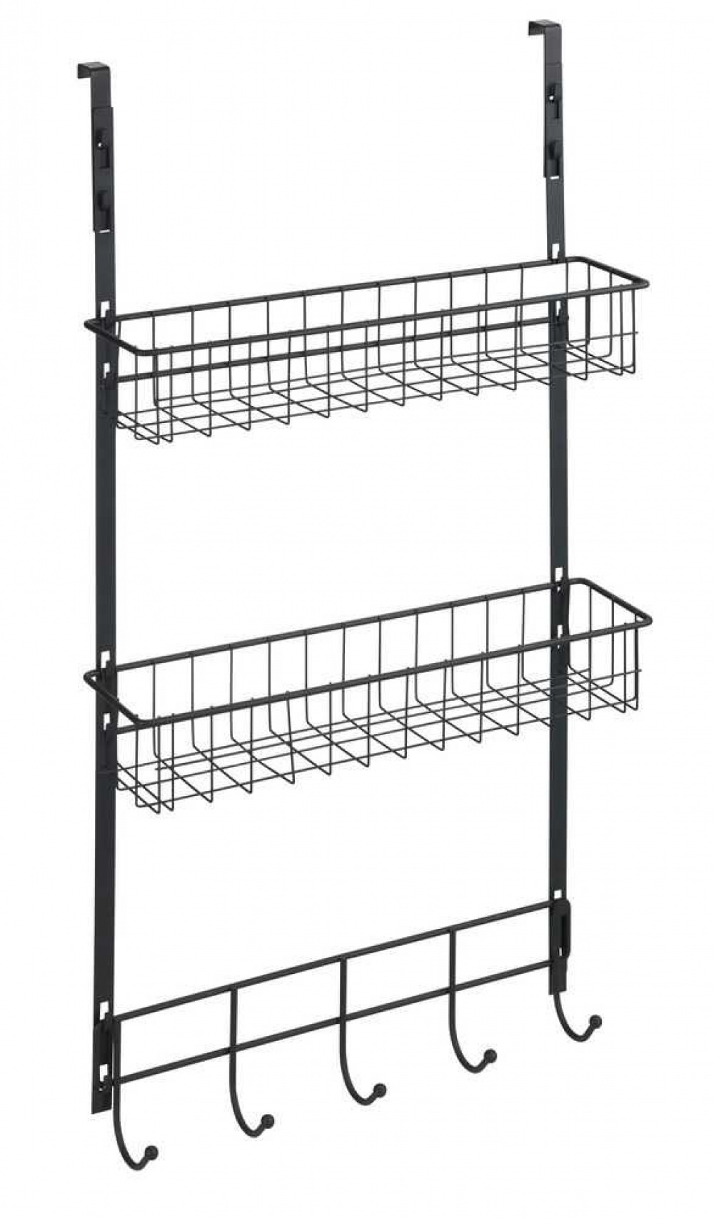 Förvaring på dörren, över dörr, OVER-DOOR ORGANIZER, 39 x 10 x H 75 cm, Svart i gruppen Förvaring / Sovrumsförvaring / Dörrkrokar hos SmartaSaker.se (40656)