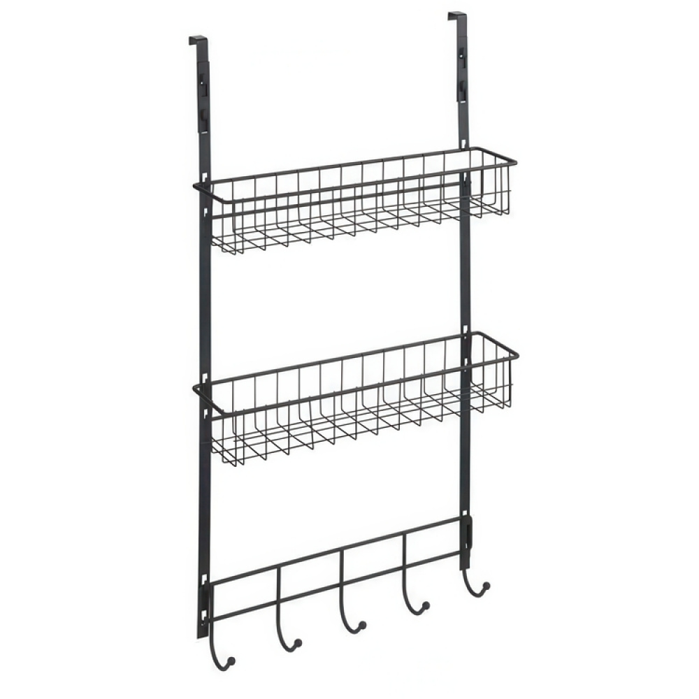 Förvaring på dörren, över dörr, OVER-DOOR ORGANIZER, 39 x 10 x H 75 cm, Svart i gruppen Förvaring / Sovrumsförvaring / Dörrkrokar hos SmartaSaker.se (40656)