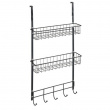 Förvaring på dörren, över dörr, OVER-DOOR ORGANIZER, 39 x 10 x H 75 cm, Svart Förvaring på dörren, över dörr, OVER-DOOR ORGANIZER, 39 x 10 x H 75 cm, Svart