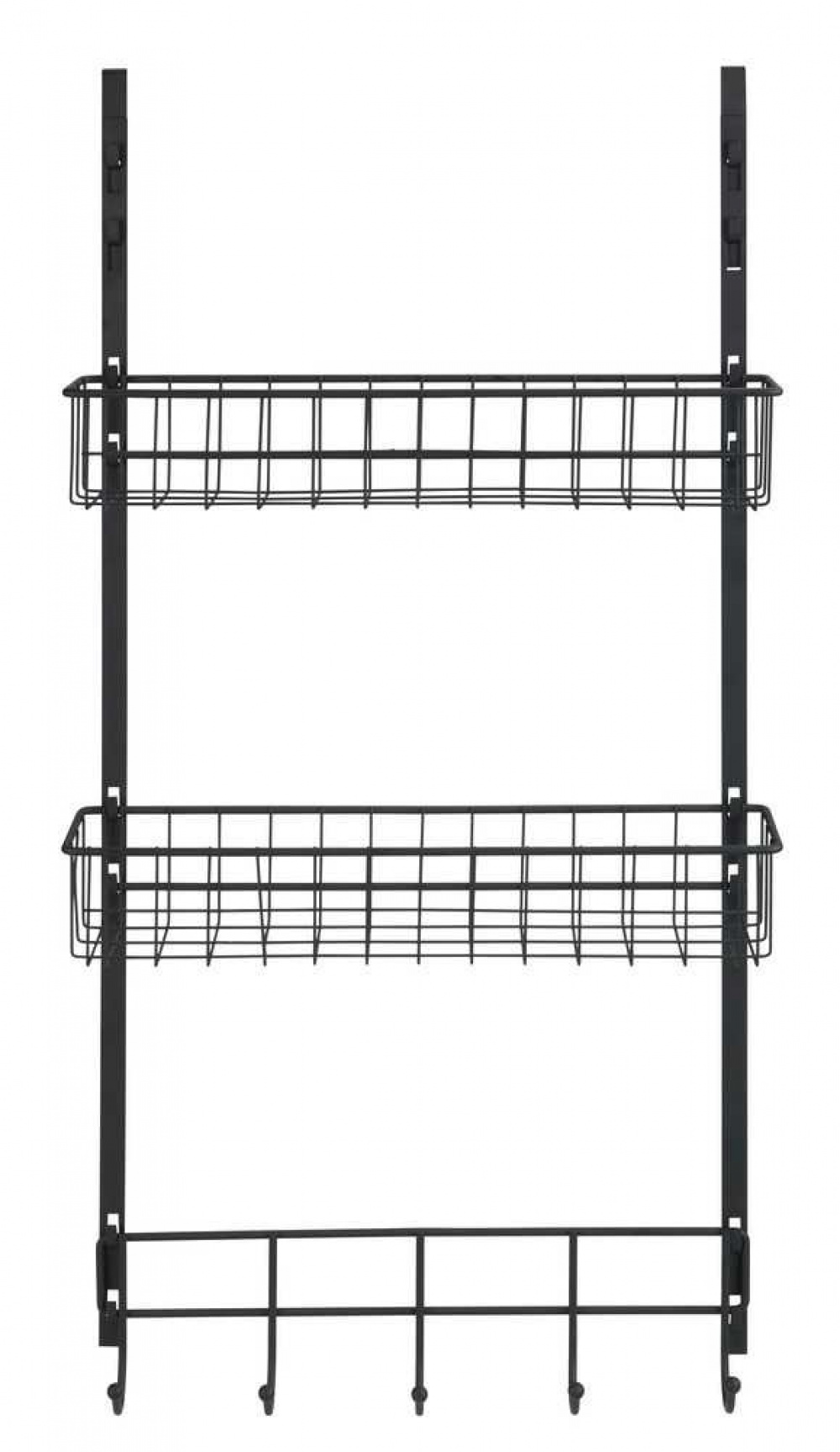 Förvaring på dörren, över dörr, OVER-DOOR ORGANIZER, 39 x 10 x H 75 cm, Svart i gruppen Förvaring / Sovrumsförvaring / Dörrkrokar hos SmartaSaker.se (40656)