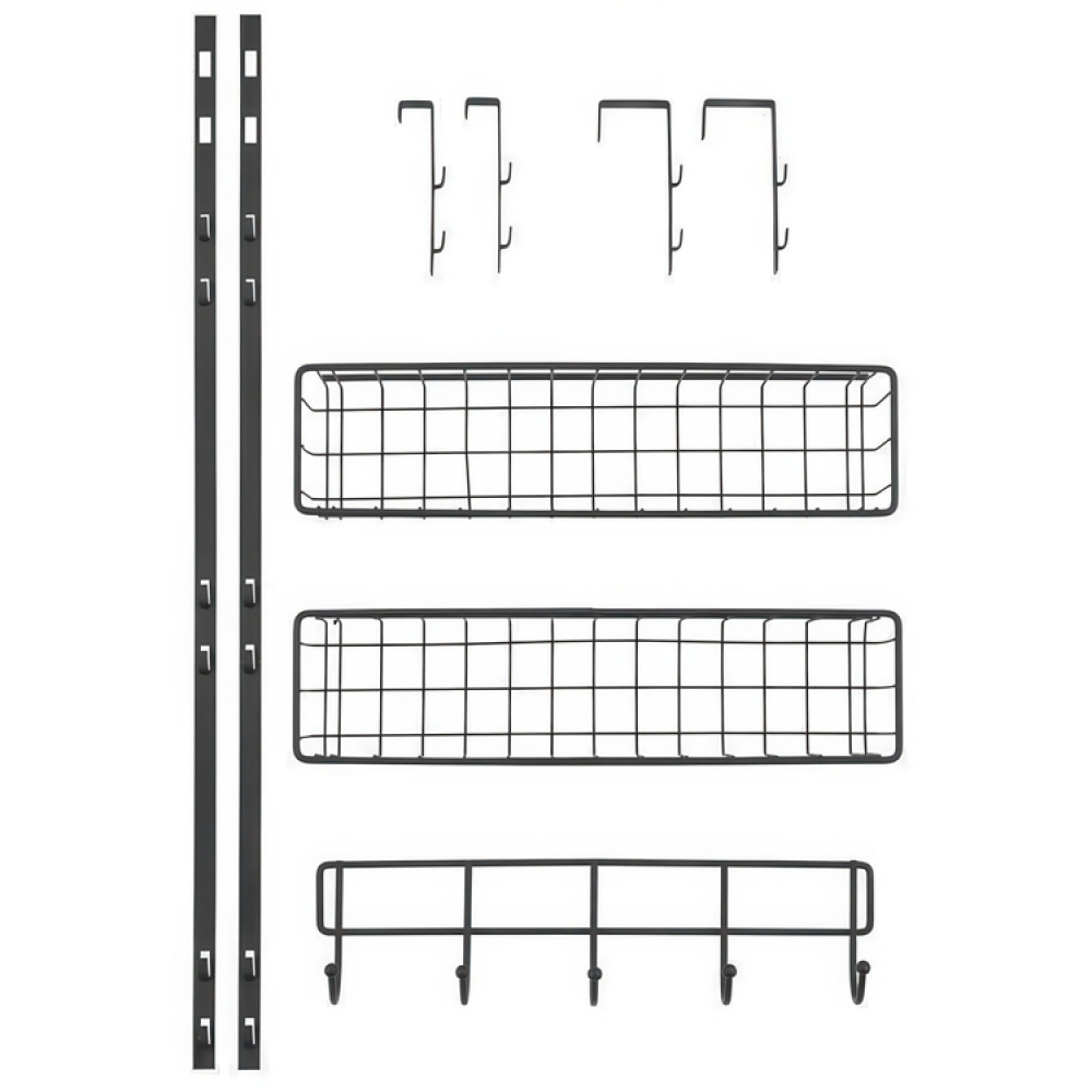 Förvaring på dörren, över dörr, OVER-DOOR ORGANIZER, 39 x 10 x H 75 cm, Svart i gruppen Förvaring / Sovrumsförvaring / Dörrkrokar hos SmartaSaker.se (40656)