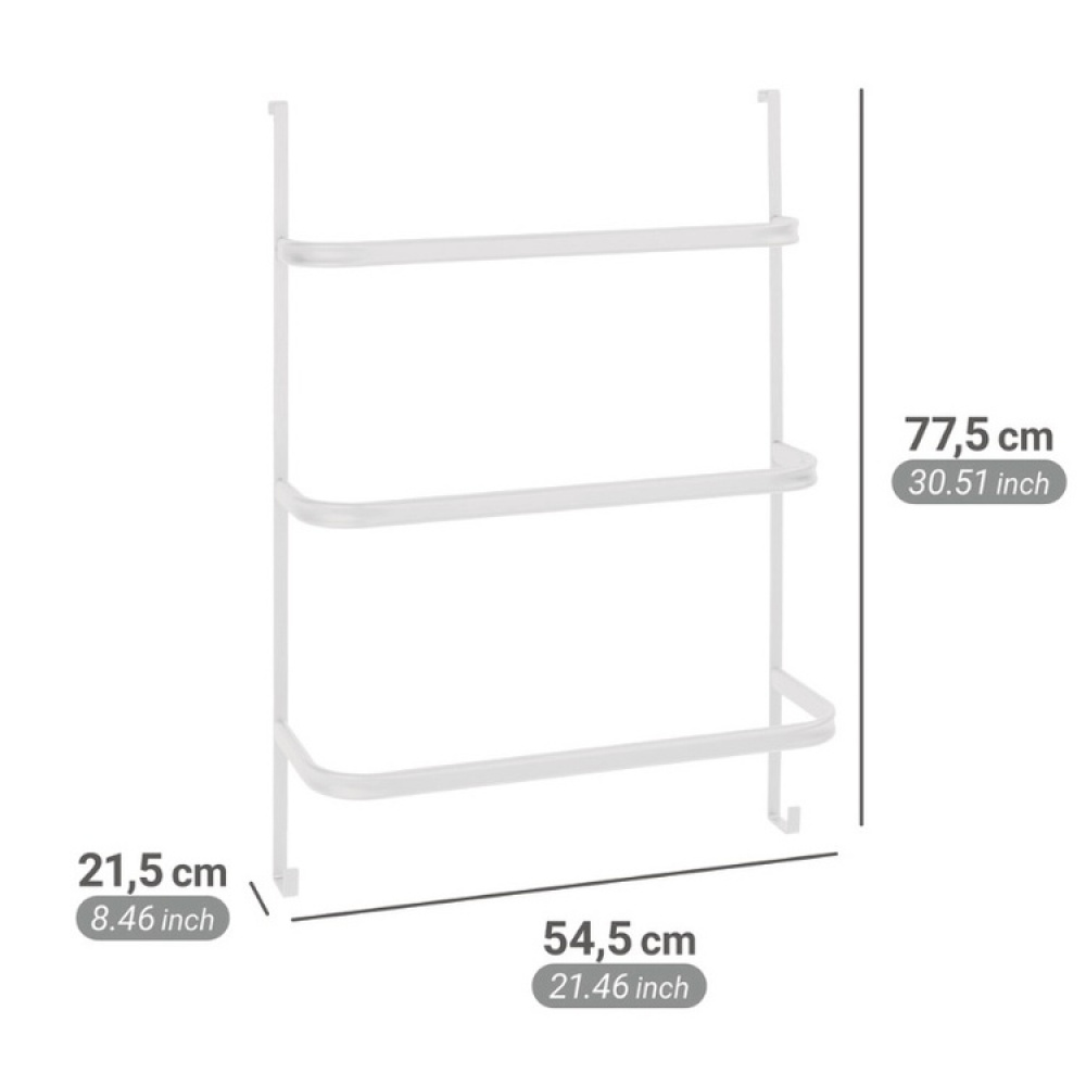 Förvaring på dörren, över dörr, OVER-DOOR TOWEL RAIL, 54,5 x 21,5 x H 77,5 cm, Vit i gruppen Förvaring / Badrumsförvaring hos SmartaSaker.se (40657)