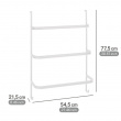 Förvaring på dörren, över dörr, OVER-DOOR TOWEL RAIL, 54,5 x 21,5 x H 77,5 cm, Vit Förvaring på dörren, över dörr, OVER-DOOR TOWEL RAIL, 54,5 x 21,5 x H 77,5 cm, Vit