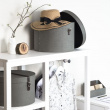 Förvaringsboxar, Runda, 2 st, BIGSO RUT CANVAS, Ø 37,5 och Ø 35,5 Förvaringsboxar, Runda, 2 st, BIGSO RUT CANVAS, Ø 37,5 och Ø 35,5