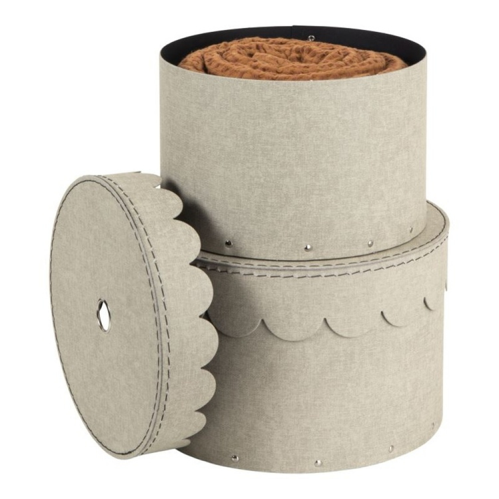 Förvaringsboxar, Runda, 2 st, BIGSO WILMA CANVAS, Ø26 x H Ø23 cm i gruppen Förvaring / Förvaringslådor / BigSo förvaringslådor hos SmartaSaker.se (40665)