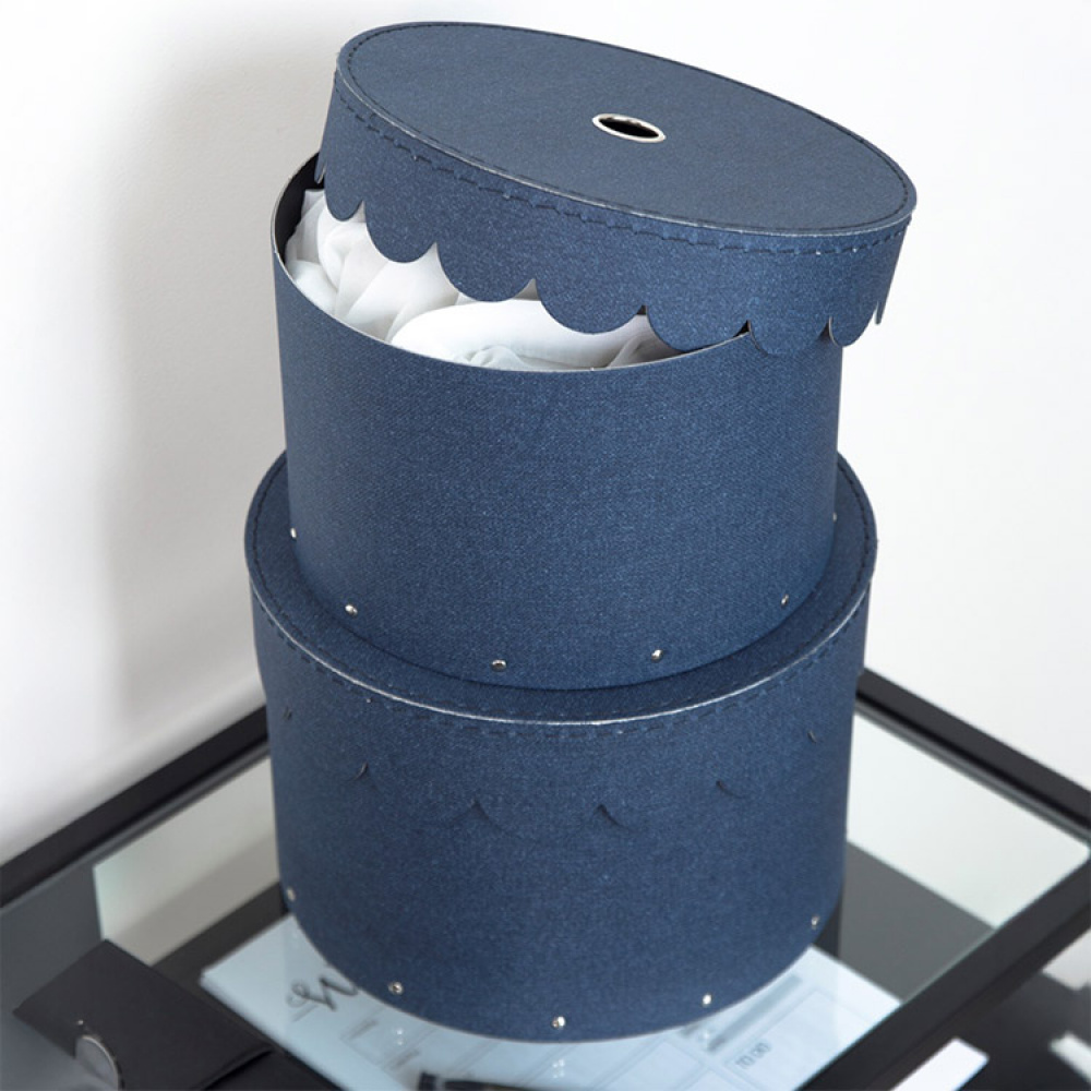 Förvaringsboxar, Runda, 2 st, BIGSO WILMA CANVAS, Ø26 x H Ø23 cm i gruppen Förvaring / Förvaringslådor / BigSo förvaringslådor hos SmartaSaker.se (40665)