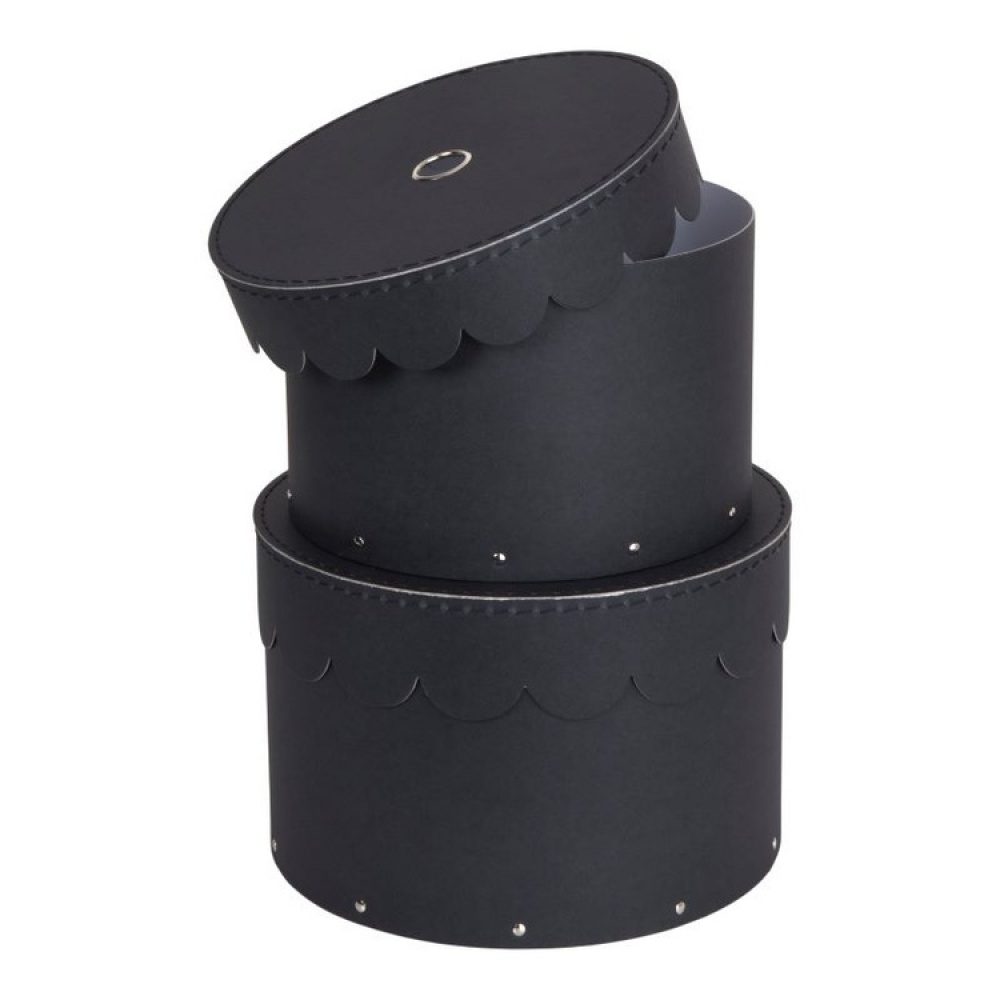 Förvaringsboxar, Runda, 2 st, BIGSO WILMA, Ø26 x H Ø23 cm i gruppen Förvaring / Förvaringslådor / BigSo förvaringslådor hos SmartaSaker.se (40666)