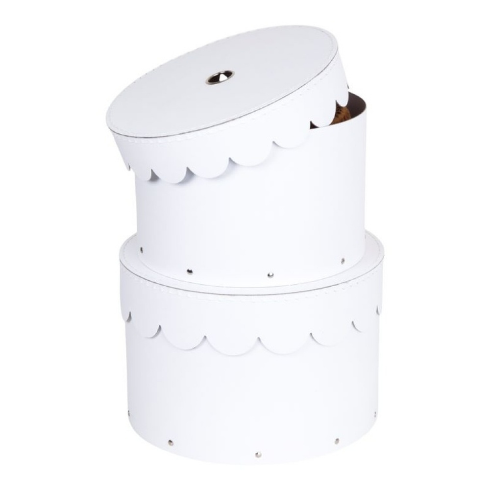 Förvaringsboxar, Runda, 2 st, BIGSO WILMA, Ø26 x H Ø23 cm i gruppen Förvaring / Förvaringslådor / BigSo förvaringslådor hos SmartaSaker.se (40666)