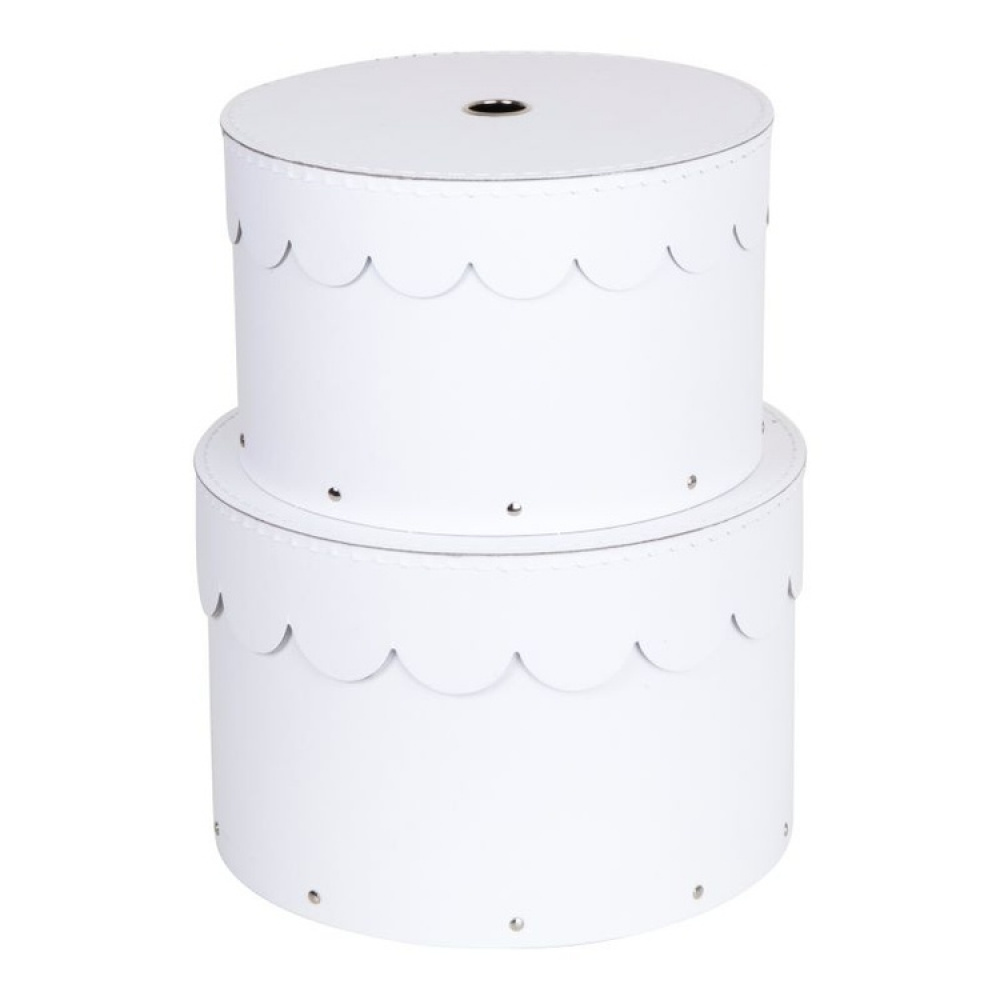 Förvaringsboxar, Runda, 2 st, BIGSO WILMA, Ø26 x H Ø23 cm i gruppen Förvaring / Förvaringslådor / BigSo förvaringslådor hos SmartaSaker.se (40666)