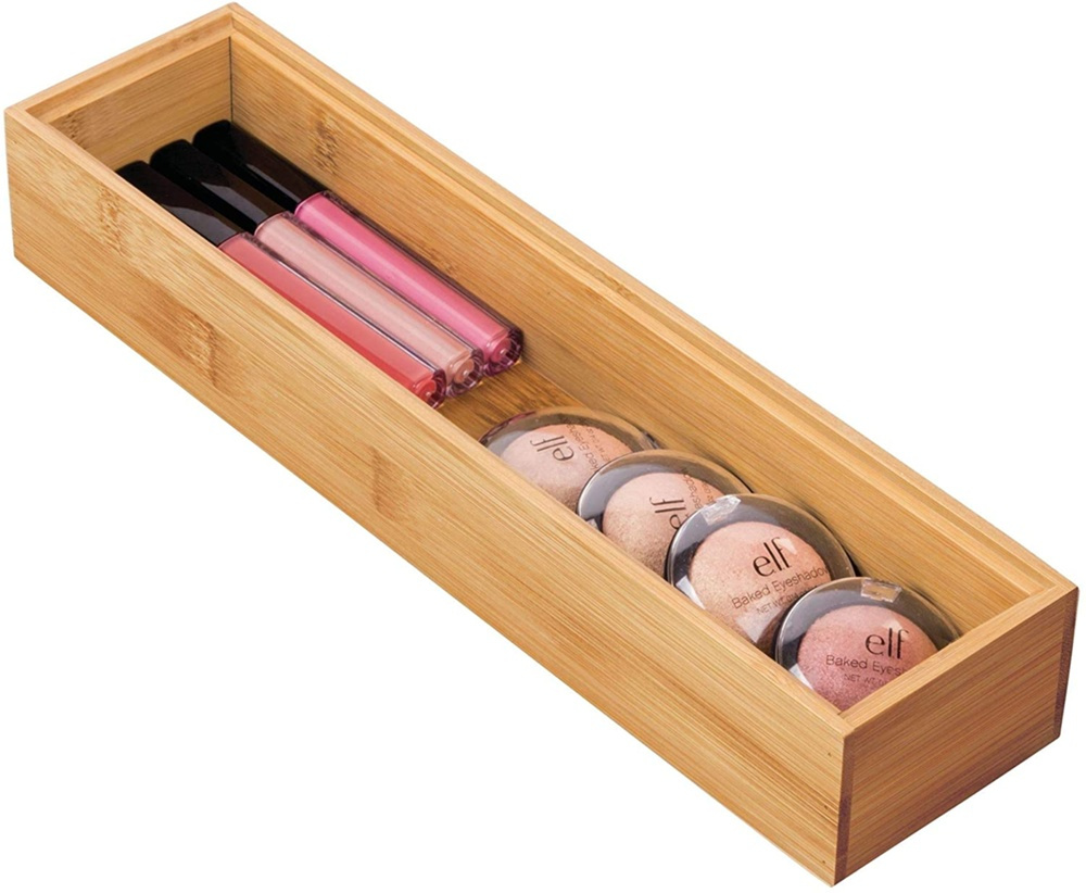 Förvaringsbricka i Bambu, Stapelbar, FORMBU DRAWER ORGANIZER , 30,5 x 7,6 x H 5,1 cm, Natur i gruppen Förvaring / Förvaringslådor / Småförvaring hos SmartaSaker.se (40674)