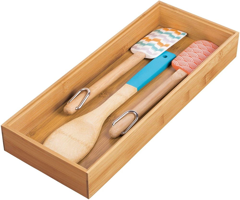 Förvaringsbricka i Bambu, Stapelbar, FORMBU DRAWER ORGANIZER, 38 x 15,3 x H 5,1 cm, Natur i gruppen Förvaring / Förvaringslådor / Småförvaring hos SmartaSaker.se (40675)