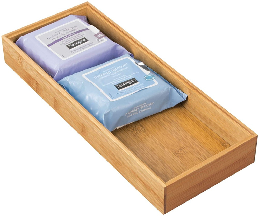 Förvaringsbricka i Bambu, Stapelbar, FORMBU DRAWER ORGANIZER, 38 x 15,3 x H 5,1 cm, Natur i gruppen Förvaring / Förvaringslådor / Småförvaring hos SmartaSaker.se (40675)