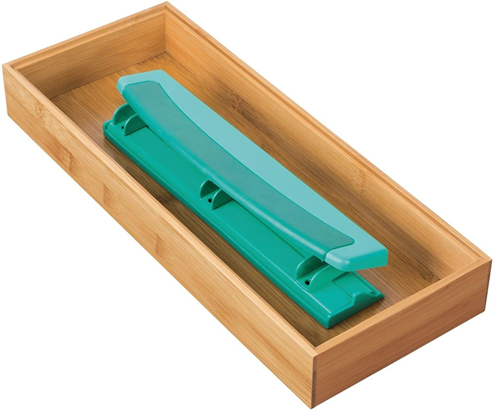 Förvaringsbricka i Bambu, Stapelbar, FORMBU DRAWER ORGANIZER, 38 x 15,3 x H 5,1 cm, Natur i gruppen Förvaring / Förvaringslådor / Småförvaring hos SmartaSaker.se (40675)