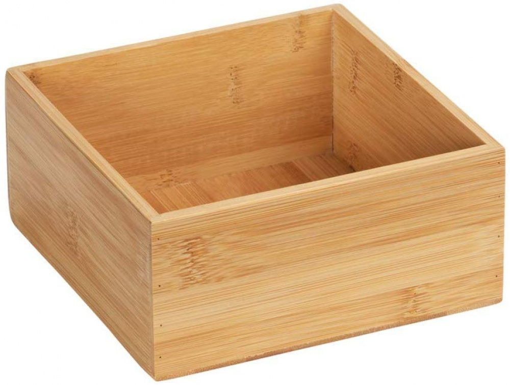 Förvaringsbricka i Bambu, Stapelbar, Medium, TERRA, 15 x 15 x H7cm, Natur i gruppen Förvaring / Förvaringslådor / Småförvaring hos SmartaSaker.se (40676)