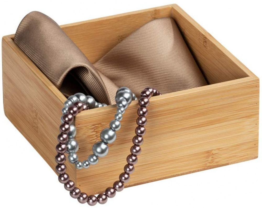 Förvaringsbricka i Bambu, Stapelbar, Medium, TERRA, 15 x 15 x H7cm, Natur i gruppen Förvaring / Förvaringslådor / Småförvaring hos SmartaSaker.se (40676)