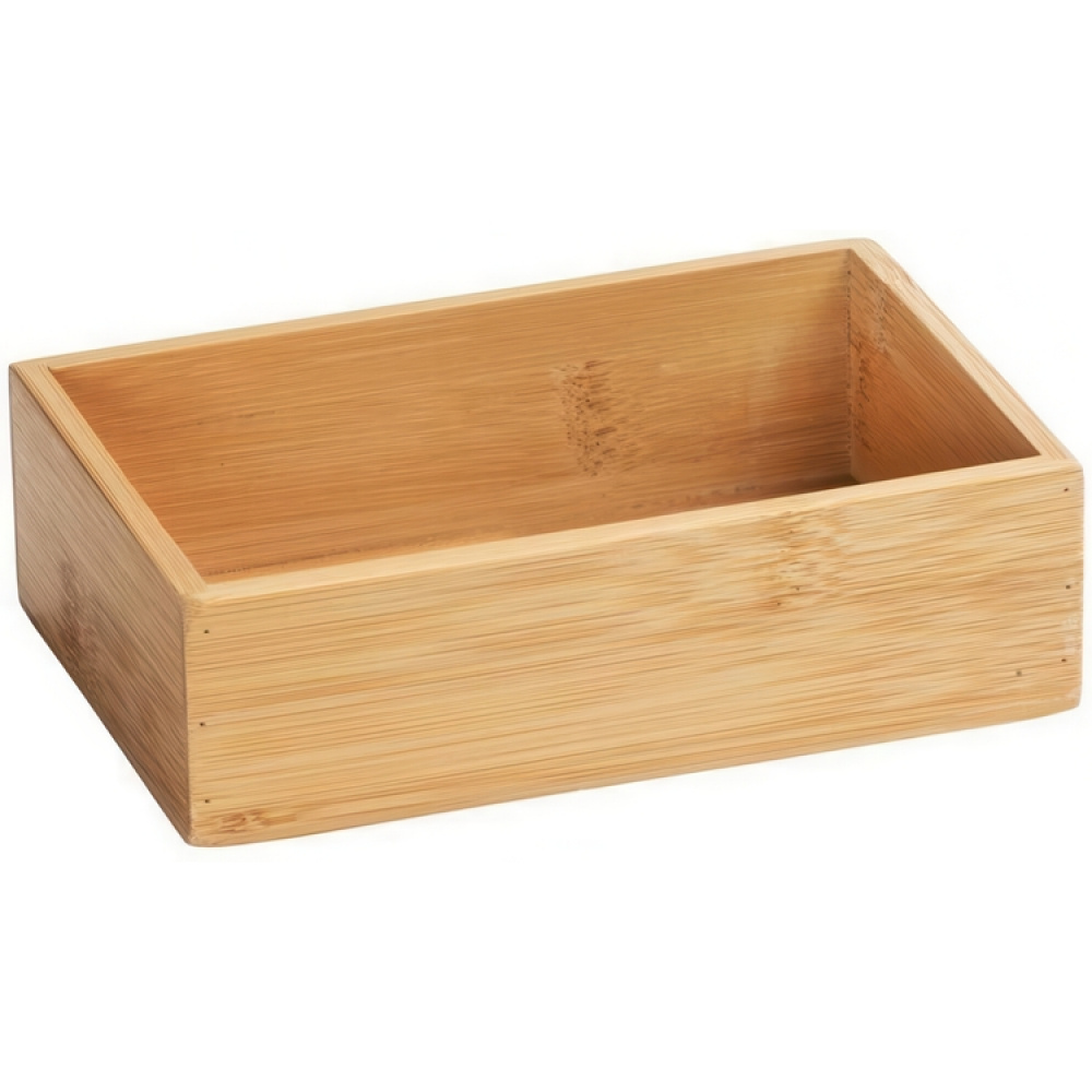 Förvaringsbricka i Bambu, Stapelbar, Stor, TERRA, 22 x 15 x H 7 cm, Natur i gruppen Förvaring / Förvaringslådor / Småförvaring hos SmartaSaker.se (40677)