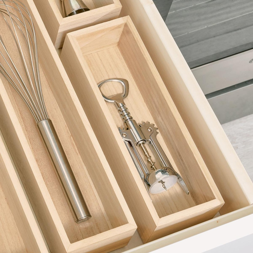 Förvaringsbricka, Avlång, PAULOWNIA DRAWER ORGANISER, 8,6 x 25,4 x H 7 cm, Natur i gruppen Förvaring / Förvaringslådor / Småförvaring hos SmartaSaker.se (40681)