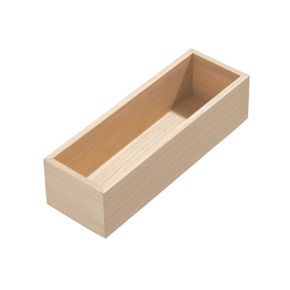 Förvaringsbricka, Avlång, PAULOWNIA DRAWER ORGANISER, 8,6 x 25,4 x H 7 cm, Natur i gruppen Förvaring / Förvaringslådor / Småförvaring hos SmartaSaker.se (40681)