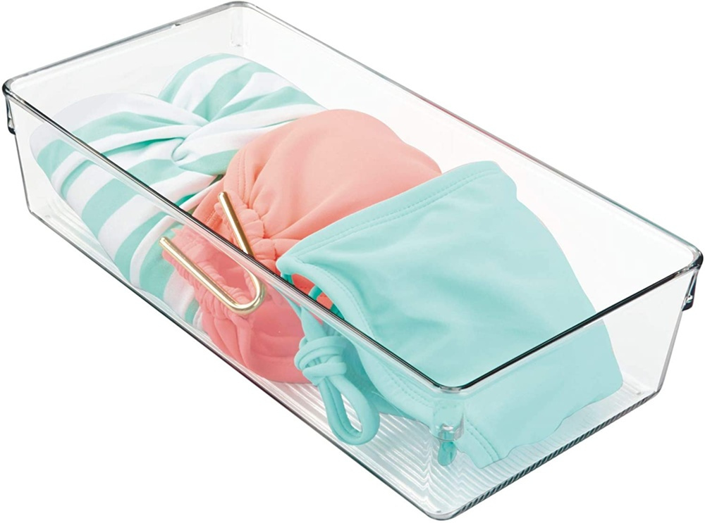 Förvaringsbricka, Kraftig, DRESSER DRAWER ORGANISER MEDIUM , 30,5 cm x 15,2 cm x H 7,6 cm, Transparent i gruppen Förvaring / Garderobsförvaring / Sorteringslådor hos SmartaSaker.se (40685)