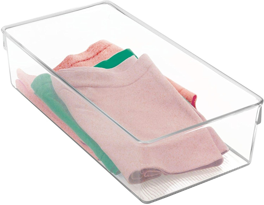 Förvaringsbricka, Kraftig, DRESSER DRAWER ORGANISER MEDIUM , 30,5 cm x 15,2 cm x H 7,6 cm, Transparent i gruppen Förvaring / Garderobsförvaring / Sorteringslådor hos SmartaSaker.se (40685)