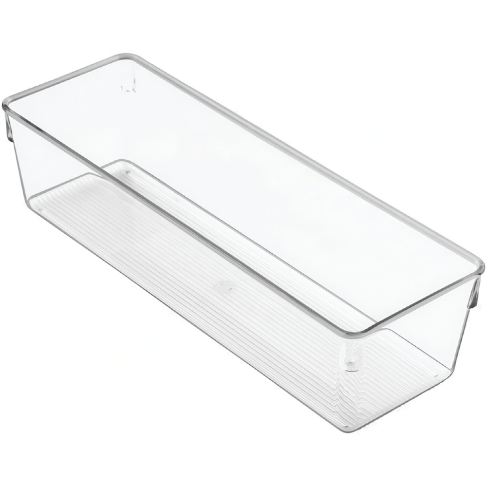 Förvaringsbricka, Kraftig, DRESSER DRAWER ORGANISER SLIM, 30,5 x 10,2 x H 7,6 cm, Transparent i gruppen Förvaring / Garderobsförvaring / Sorteringslådor hos SmartaSaker.se (40686)