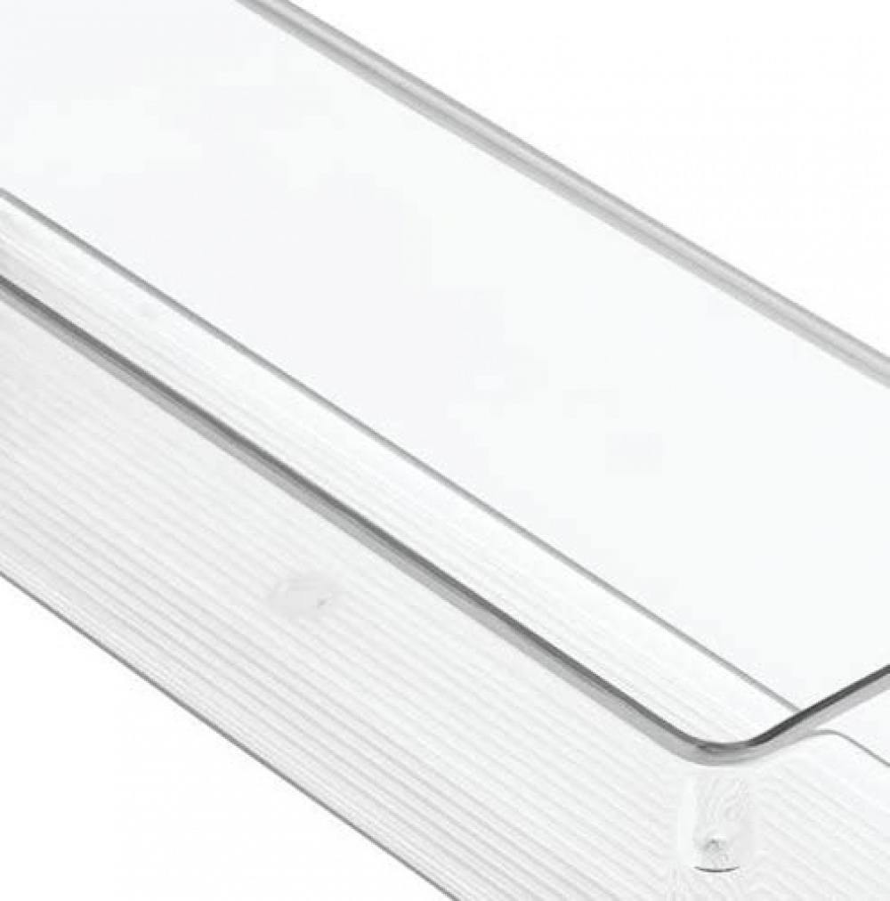 Förvaringsbricka, Kraftig, DRESSER DRAWER ORGANISER SLIM, 30,5 x 10,2 x H 7,6 cm, Transparent i gruppen Förvaring / Garderobsförvaring / Sorteringslådor hos SmartaSaker.se (40686)