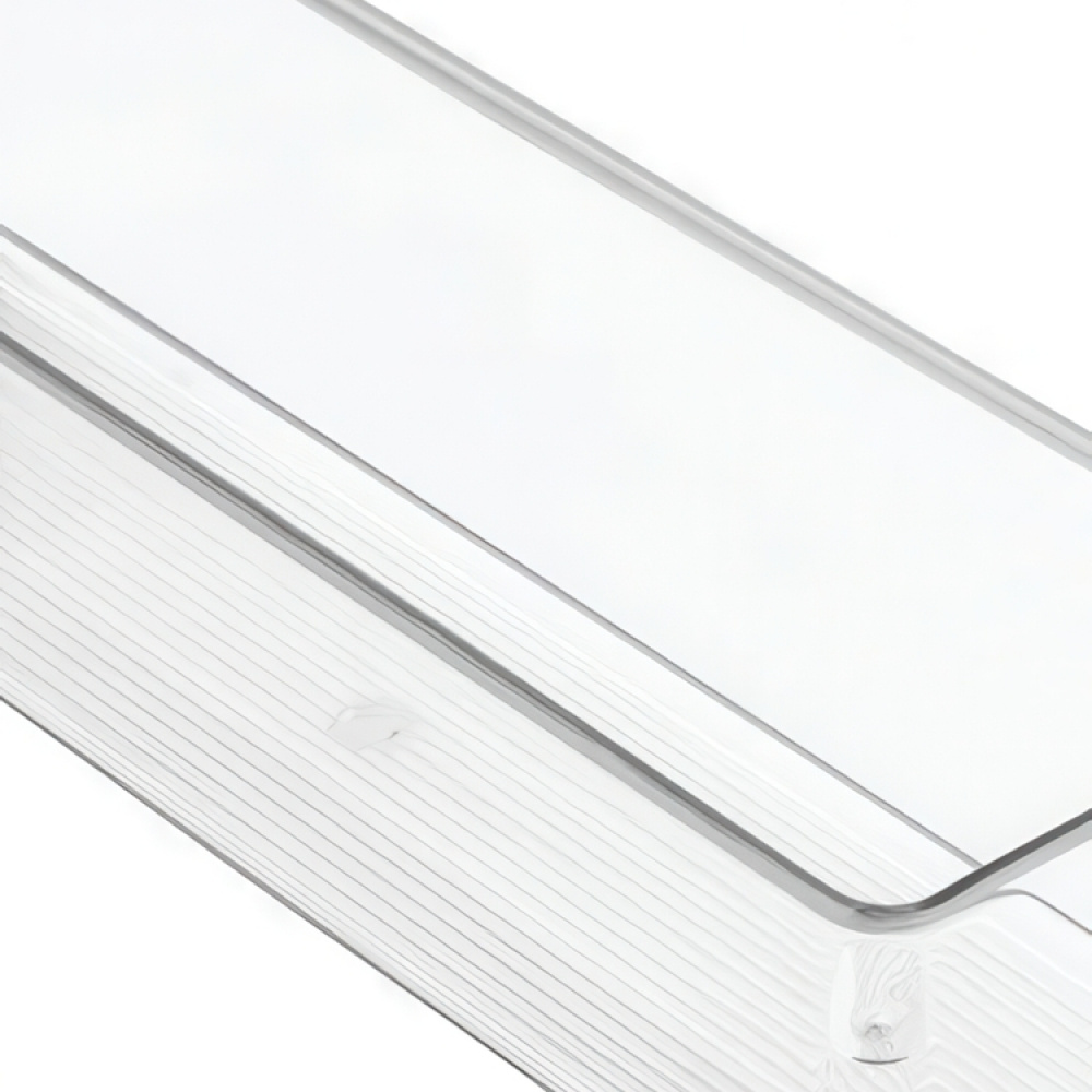 Förvaringsbricka, Kraftig, DRESSER DRAWER ORGANISER SLIM, 30,5 x 10,2 x H 7,6 cm, Transparent i gruppen Förvaring / Garderobsförvaring / Sorteringslådor hos SmartaSaker.se (40686)