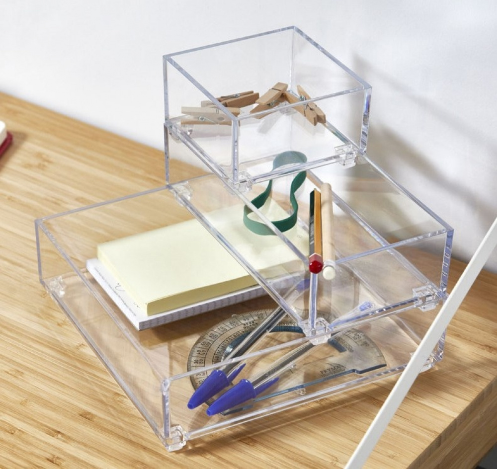 Förvaringsbricka, K-SYSTEM SQUARE K5, 19 x 19 x H 5,3 cm, Klar i gruppen Förvaring / Förvaringslådor / Småförvaring hos SmartaSaker.se (40688)