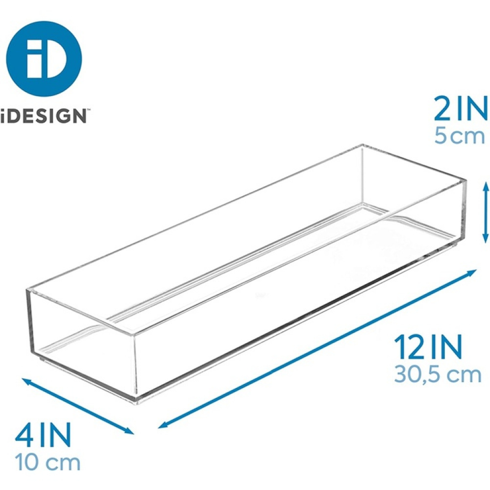 Förvaringsbricka, Stapelbar, Avlång, CLARITY ORGANISER MEDIUM, 10,2 x 30,5 x H 5 cm, Klar i gruppen Förvaring / Förvaringslådor / Småförvaring hos SmartaSaker.se (40696)