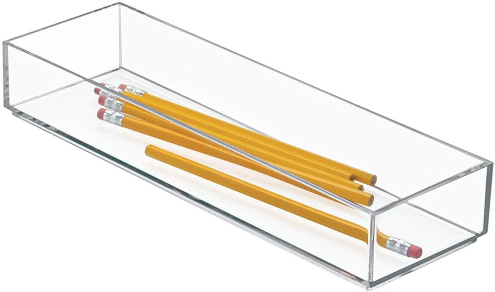 Förvaringsbricka, Stapelbar, Avlång, CLARITY ORGANISER MEDIUM, 10,2 x 30,5 x H 5 cm, Klar i gruppen Förvaring / Förvaringslådor / Småförvaring hos SmartaSaker.se (40696)