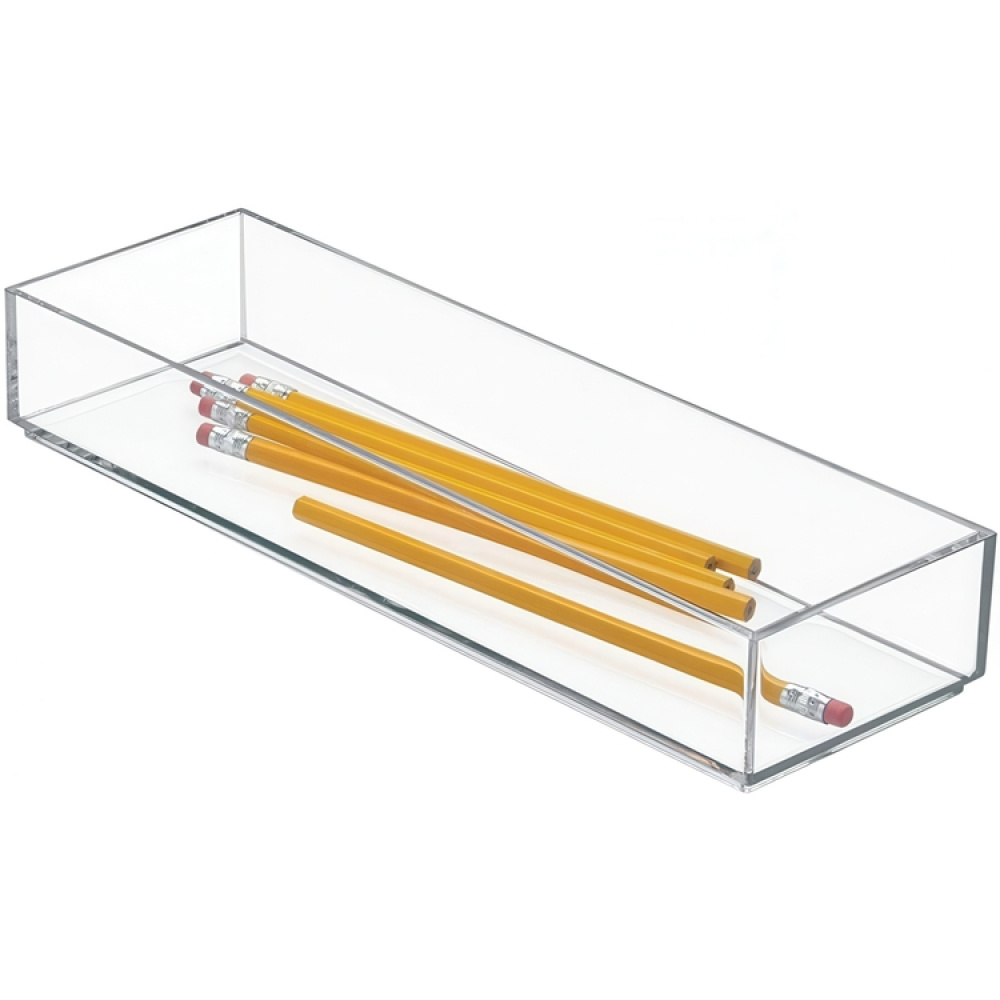 Förvaringsbricka, Stapelbar, Avlång, CLARITY ORGANISER MEDIUM, 10,2 x 30,5 x H 5 cm, Klar i gruppen Förvaring / Förvaringslådor / Småförvaring hos SmartaSaker.se (40696)
