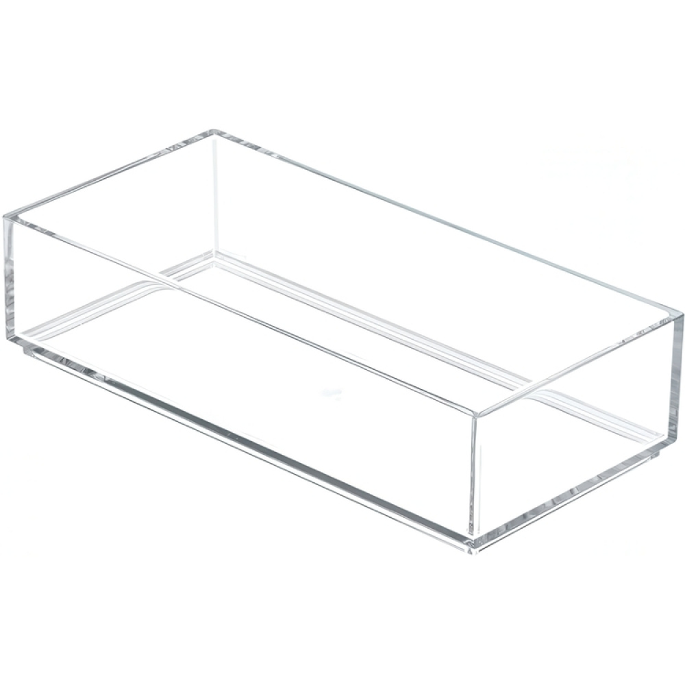 Förvaringsbricka, Stapelbar, Avlång, CLARITY ORGANISER SMALL, 10,2 x 20,3 x H 5 cm, Klar i gruppen Förvaring / Förvaringslådor / Småförvaring hos SmartaSaker.se (40697)