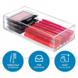 Förvaringsbricka, Stapelbar, Avlång, CLARITY ORGANISER SMALL, 10,2 x 20,3 x H 5 cm, Klar Förvaringsbricka, Stapelbar, Avlång, CLARITY ORGANISER SMALL, 10,2 x 20,3 x H 5 cm, Klar