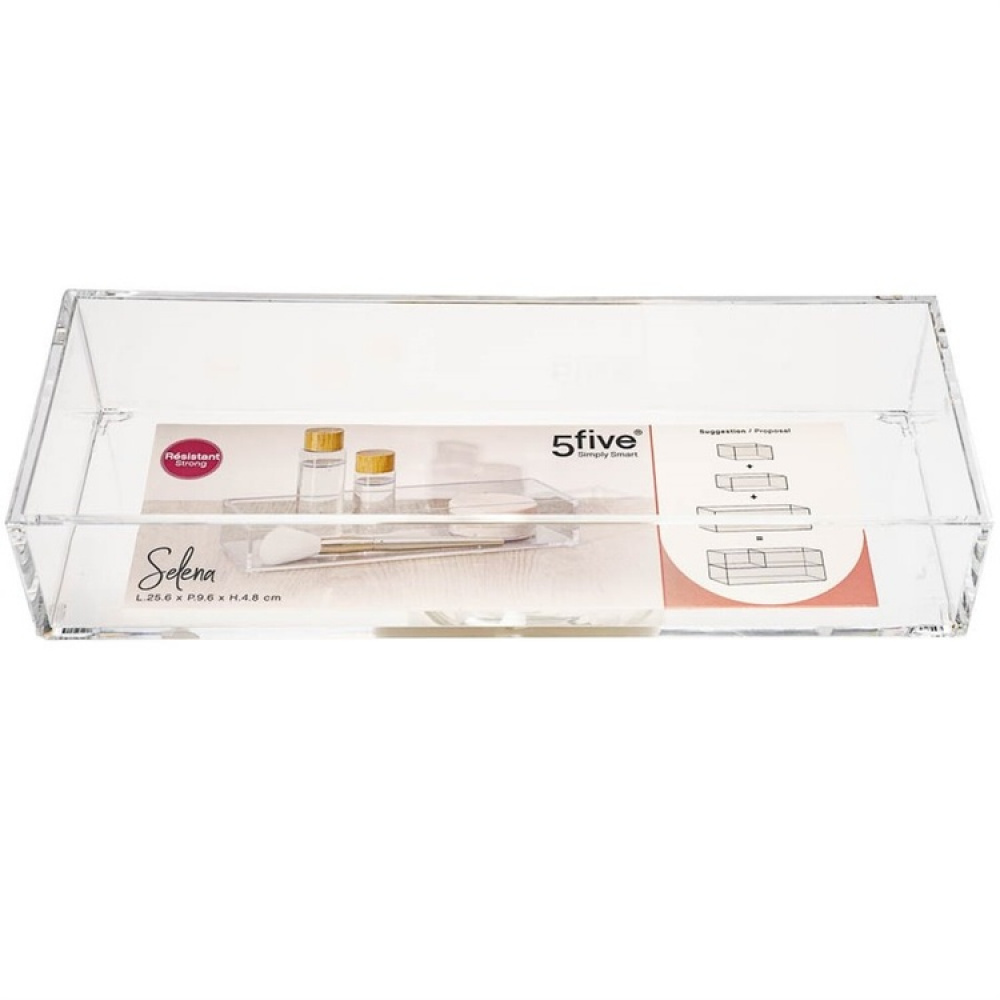 Förvaringsbricka, Stapelbar, Avlång, SELENA ORGANISER MEDIUM, 25,6 x 9,7 x H 4,8 cm, Klar i gruppen Förvaring / Förvaringslådor hos SmartaSaker.se (40698)