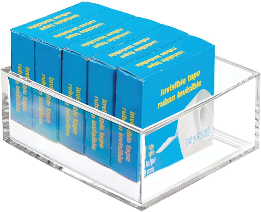 Förvaringsbricka, Stapelbar, CLARITY ORGANISER SQUARE MINI, 10,2 x 10,2 x H 5 cm, Klar i gruppen Förvaring / Förvaringslådor / Småförvaring hos SmartaSaker.se (40699)